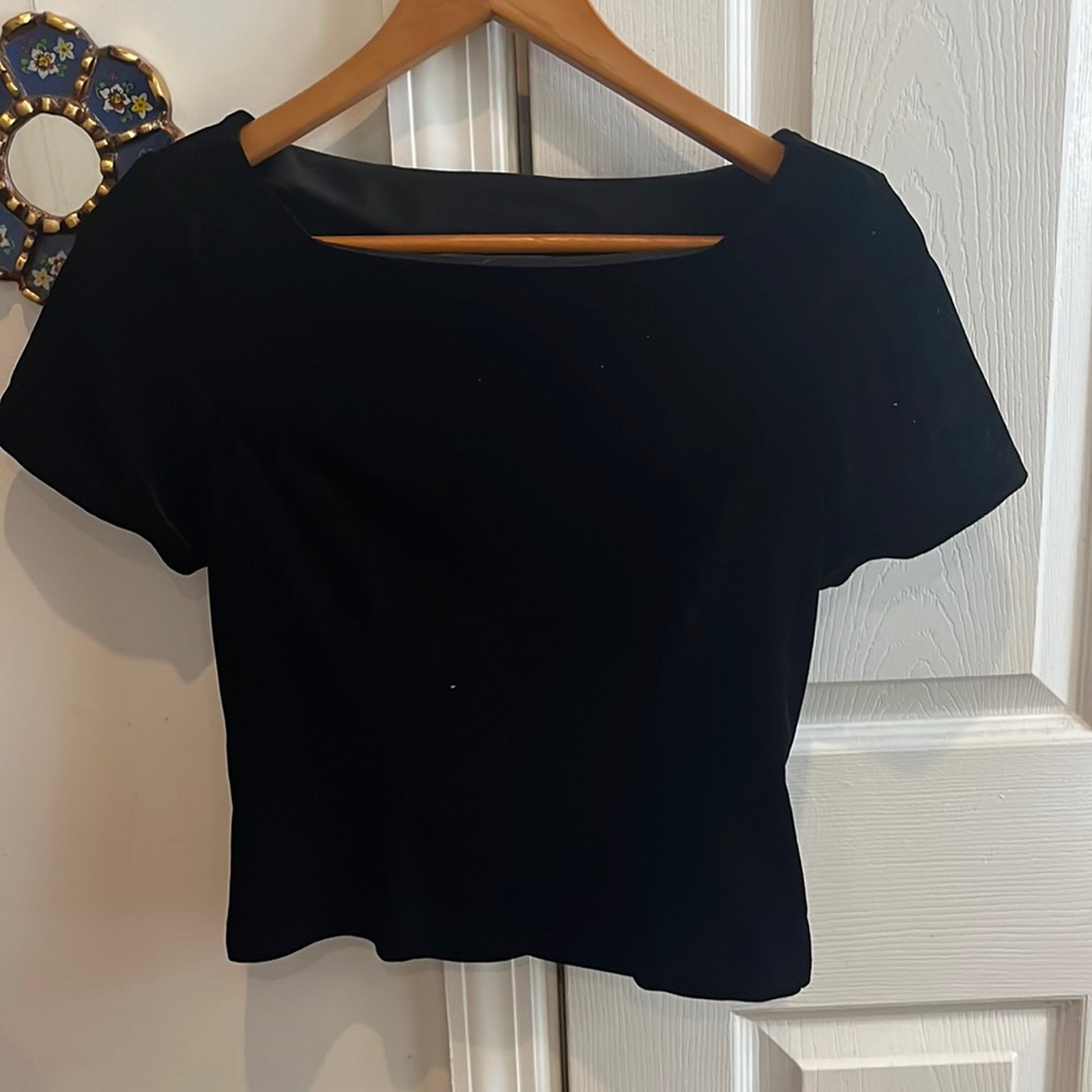 Vintage Square Neck Velvet Top
